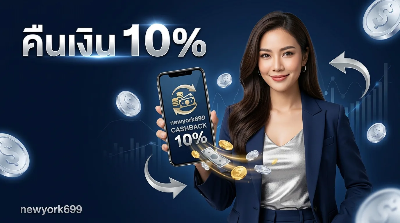 newyork699 คืนเงิน 10% ทุกวัน Cashback